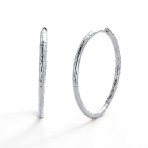 Earrings | Lily Hoop Large | Silver