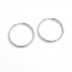 Earrings | Lily Hoop Large | Silver