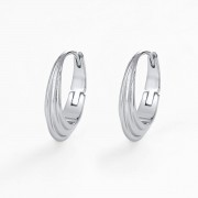 Earrings | Marley Hoop | Medium | Silver Earrings | Marley Hoop | Medium | Silver
