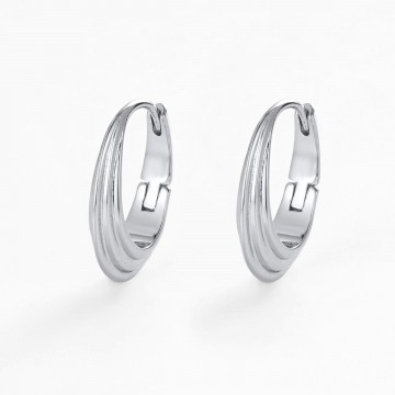 Earrings | Marley Hoop | Medium | Silver