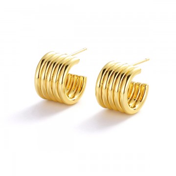 Earrings | Jade Hoop | Gold Earrings | Jade Hoop | Gold