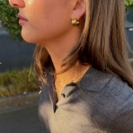 Earrings | Jade Hoop | Gold Earrings | Jade Hoop | Gold