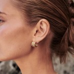 Earrings | Jade Hoop | Gold Earrings | Jade Hoop | Gold