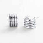 Earrings | Jade Hoop | Silver