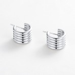 Earrings | Jade Hoop | Silver