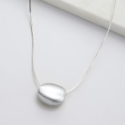 Necklace | Steph Brushed Necklace | Silver