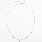 Mini Necklace | Baguette | Silver