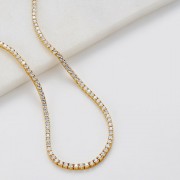 Necklace | Dani Tennis Necklace | Gold