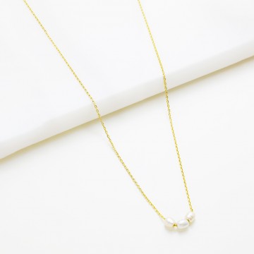 Necklace | Mini Pearl | Gold