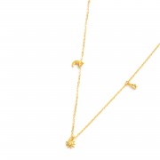 Necklace | Luna Charm Necklace | Gold Necklace | Luna Charm Necklace | Gold