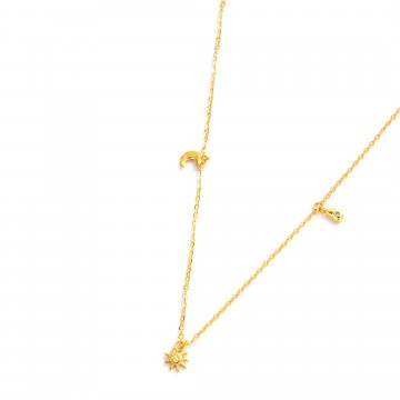 Necklace | Luna Charm Necklace | Gold