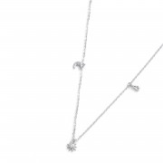 Necklace | Luna Charm Necklace | Sivler Necklace | Luna Charm Necklace | Sivler