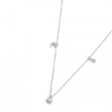 Necklace | Luna Charm Necklace | Sivler
