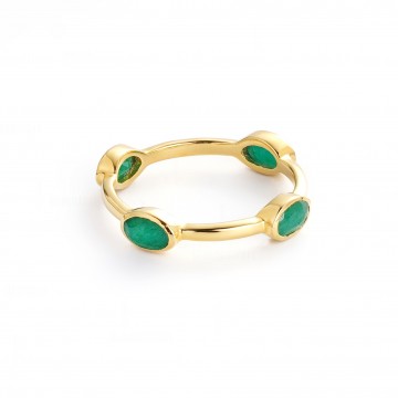 Ring | Lucy | Beryl Emerald | Size 7